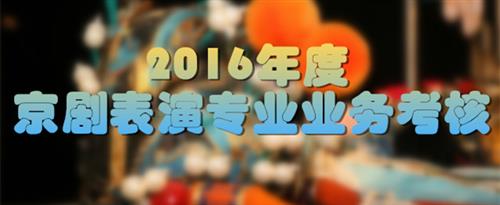 大鸡巴使劲插逼视频国家京剧院2016年度京剧表演专业业务考...